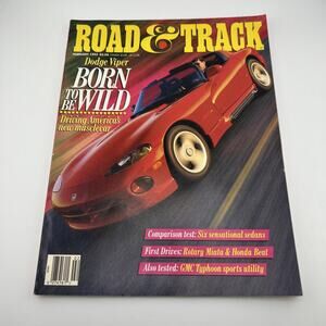 Road & Track Magazine February 1992 Dodge Viper GMC Typhoon Mazda Miata 223